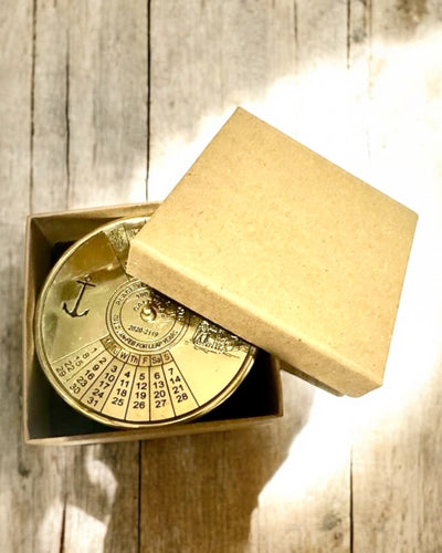 Calendario de la Eternidad Navegación Marítima – Calendario de latón de 100 años – posibilidad de grabado como regalo