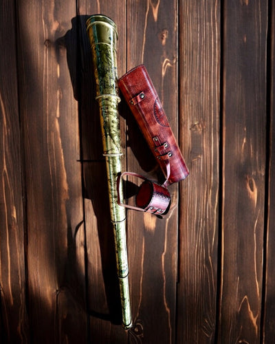 Luneta Królewska „Voyager 1818” – Ekskluzywna, Mosiężna, 83 cm, ręcznie robiona, etui ze Skóry Naturalnej – Edycja Kolekcjonerska, personalizacja grawerem na prezent