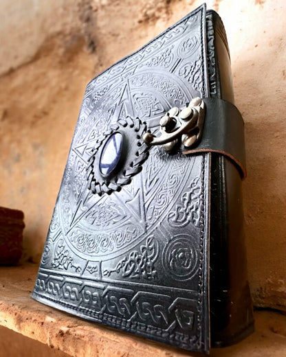 Jurnal Premium, Model Antic, Caiet din Piele „Cronica Magică” 200 de pagini, 2 variante disponibile, personalizare cu gravură