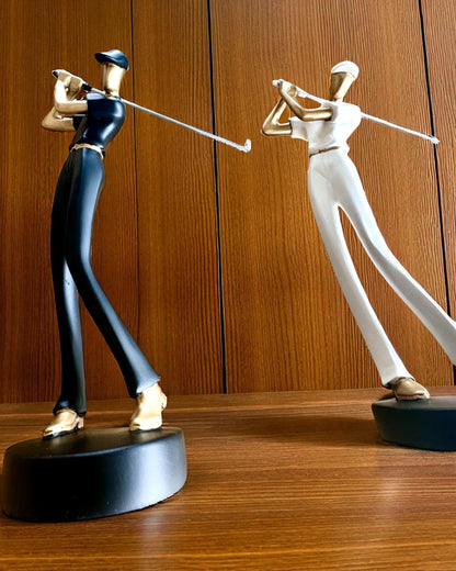 Figurină de jucător de golf „Swing Elegance”, 24 cm înălțime, decorativă cu posibilitate de gravare pentru cadou