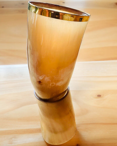 Cana din Corn "Viking Valor" - Gravură Manuală, Calitate Premium - 4 variante disponibile