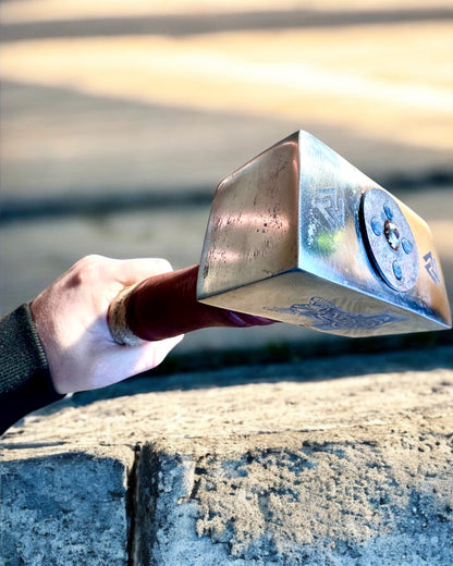 Młot Mjölnir Skaldów – 33 cm, Ręcznie Kuty Młot Wikingów z Opcją Grawerowania