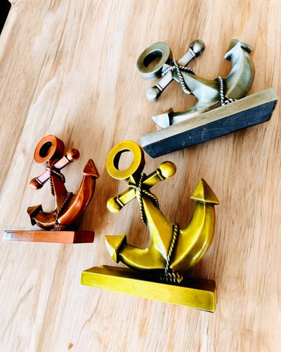 Ancoră Decorativă din Aluminiu - Decorațiune Elegantă cu Posibilitate de Gravare - 3 variante de culoare