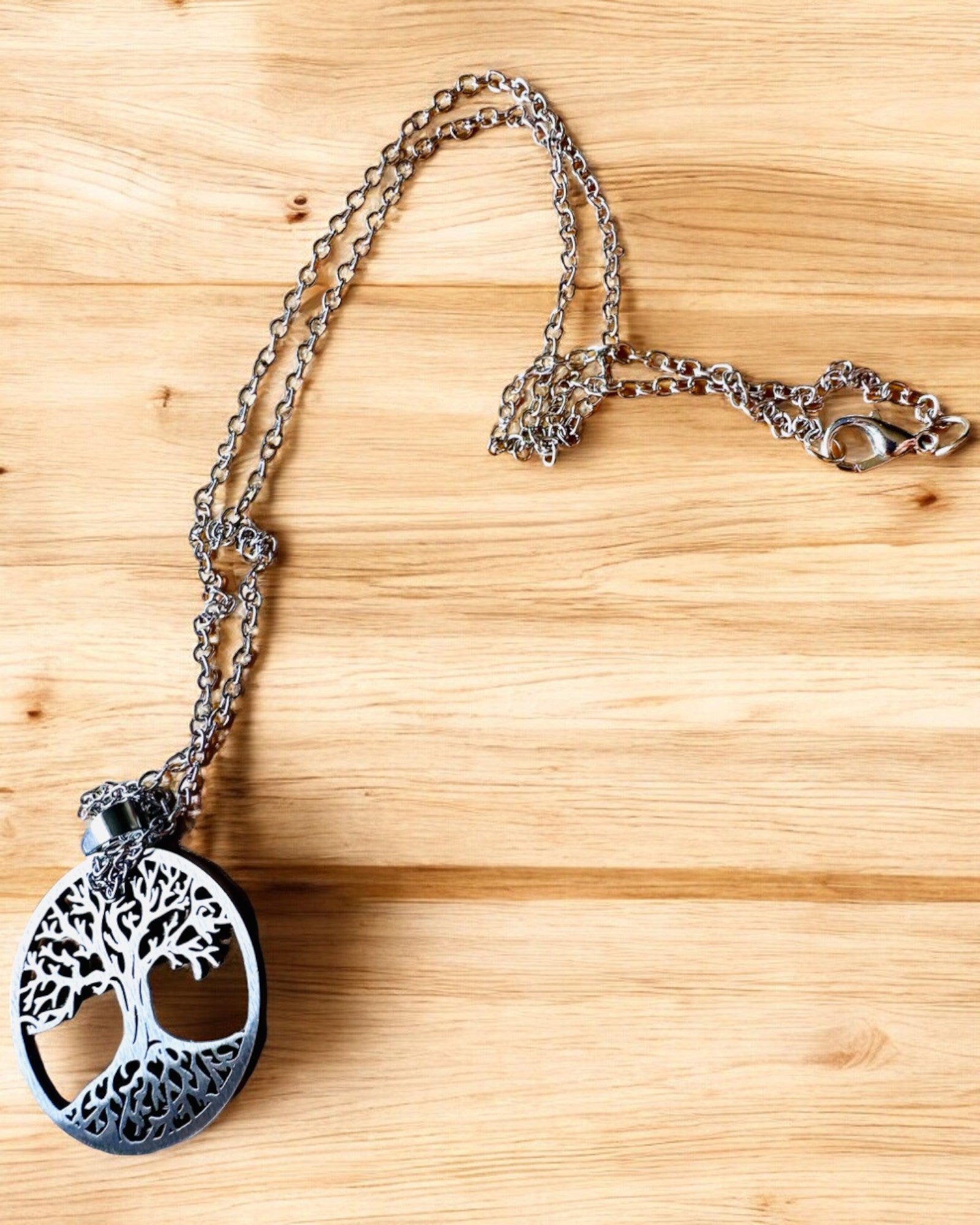 Colier "Arborele Vieții" din Oțel Inoxidabil - personalizare cu gravură, 2 variante de culoare
