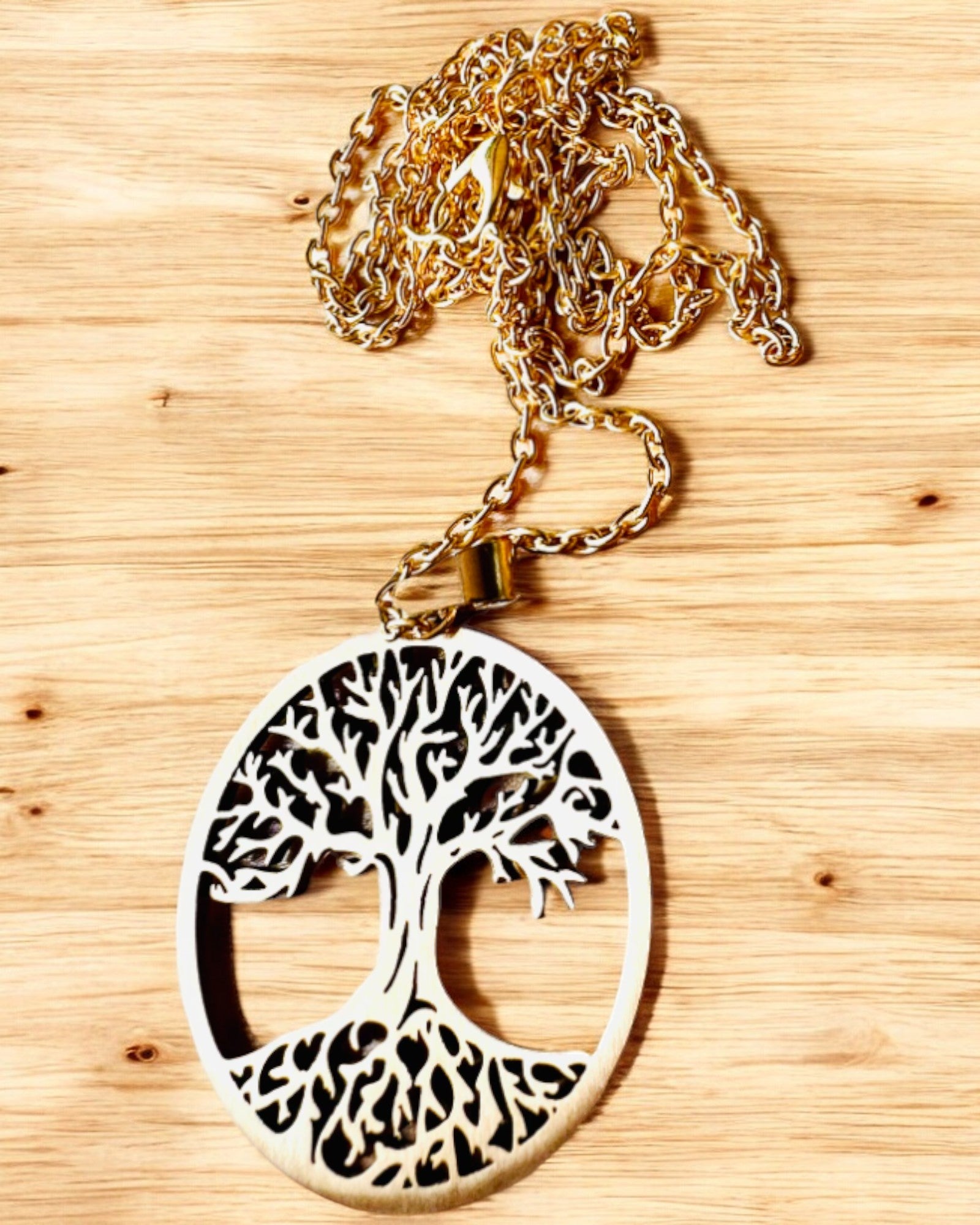 Colier "Arborele Vieții" din Oțel Inoxidabil - personalizare cu gravură, 2 variante de culoare