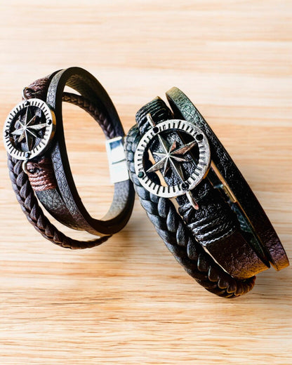 Brățară "Compass Adventure" - posibilitate de personalizare cu gravură pentru cadou, 2 variante de culoare disponibile