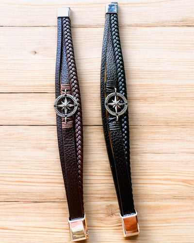 Bransoletka "Compass Adventure"- możliwość personalizacji grawerem na prezent, 2 warianty kolorystyczne do wyboru