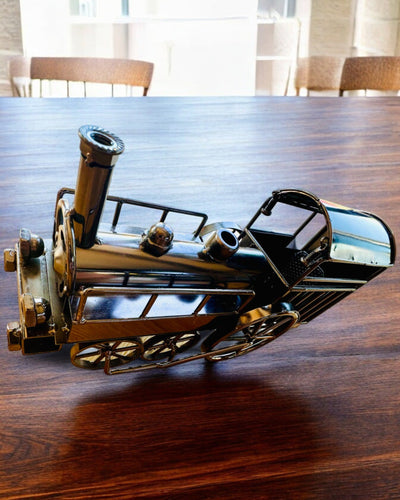 Locomotivă din fier „Retro Express” – decorațiune, model, realizată manual cu posibilitatea de gravare pentru cadou