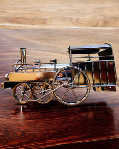 Locomotivă din fier „Retro Express” – decorațiune, model, realizată manual cu posibilitatea de gravare pentru cadou