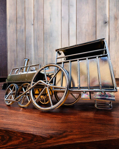 Locomotivă din fier „Retro Express” – decorațiune, model, realizată manual cu posibilitatea de gravare pentru cadou