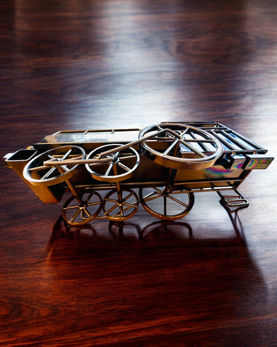 Locomotivă din fier „Retro Express” – decorațiune, model, realizată manual cu posibilitatea de gravare pentru cadou