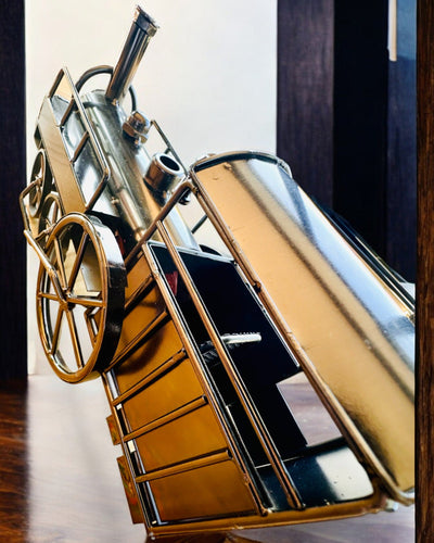 Locomotivă din fier „Retro Express” – decorațiune, model, realizată manual cu posibilitatea de gravare pentru cadou