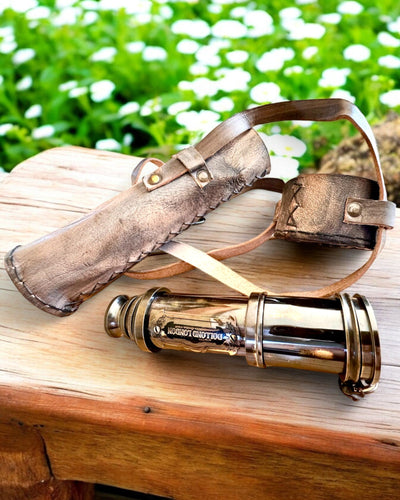 Lunetă Premium „Voyager” cu Lunetă Gravată și Etui din Piele Naturală, posibilitate de personalizare cu gravură pentru cadou