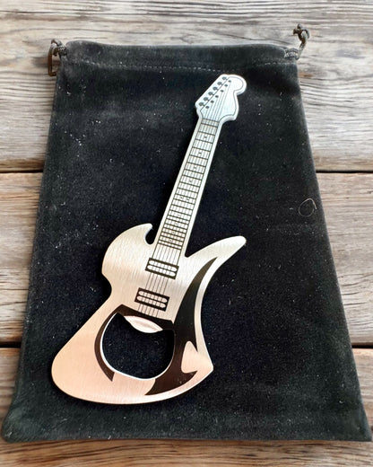 Deschizător de sticle Chitară Rock'n'Open, 2 variante, personalizare cu gravură pentru cadou