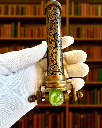 Caleidoscop Vintage „Emerald Dreams”, 15 cm – lucrat manual, cu posibilitatea de personalizare prin gravură, ideal cadou