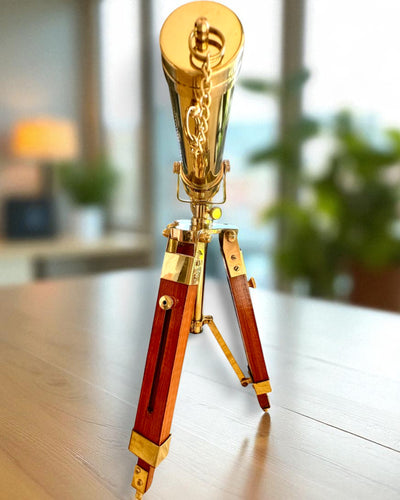 Lunetă Celestial pe suport de lemn 41 cm, posibilitate de personalizare cu gravură cadou