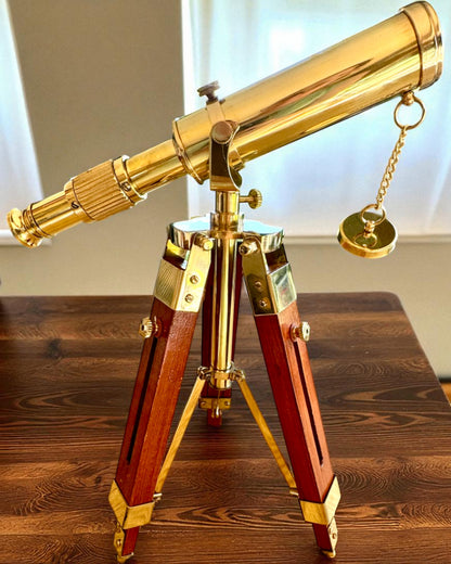 Lunetă Celestial pe suport de lemn 41 cm, posibilitate de personalizare cu gravură cadou