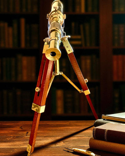 Lunetă Celestial pe suport de lemn 41 cm, posibilitate de personalizare cu gravură cadou