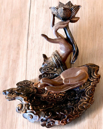 Mâna Mistică, Cădelniță, suport pentru tămâie cu Flux, posibilitate de personalizare cu gravură pentru cadou