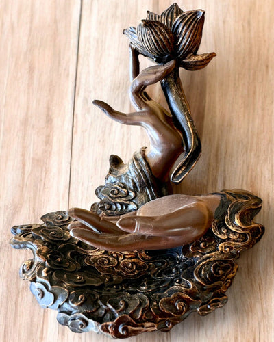 Mâna Mistică, Cădelniță, suport pentru tămâie cu Flux, posibilitate de personalizare cu gravură pentru cadou