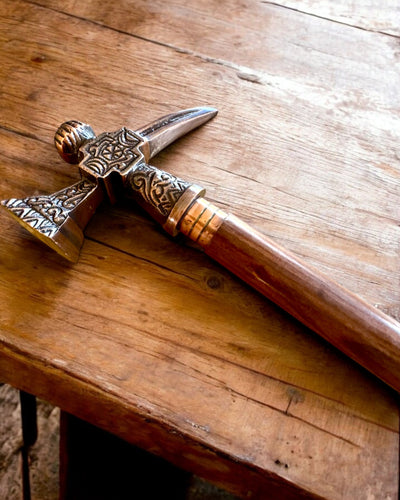 Laska Spacerowa - WIKING z głowicą w formie młota bojowego, możliwość personalizacji grawerem na prezent