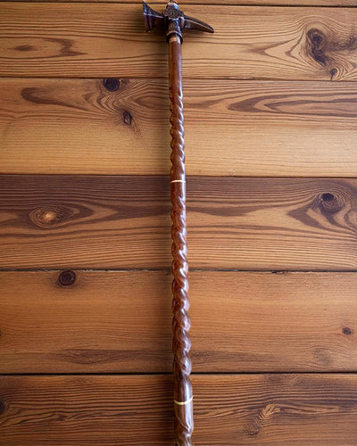 Laska Spacerowa - WIKING z głowicą w formie młota bojowego, możliwość personalizacji grawerem na prezent