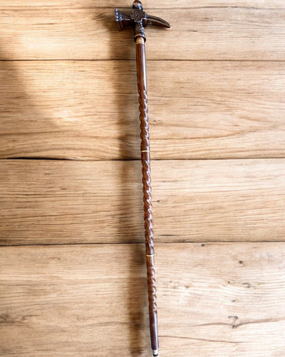 Laska Spacerowa - WIKING z głowicą w formie młota bojowego, możliwość personalizacji grawerem na prezent