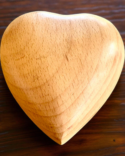 Drewniane serce, 9 cm szkatułka na Sekretne Uczucie, możliwość personalizacji grawerem na prezent