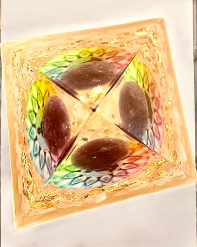 Piramidă Energetică orgonitică Piramida Energiei „Armonia Luminii” - Cristalină, pentru cadou