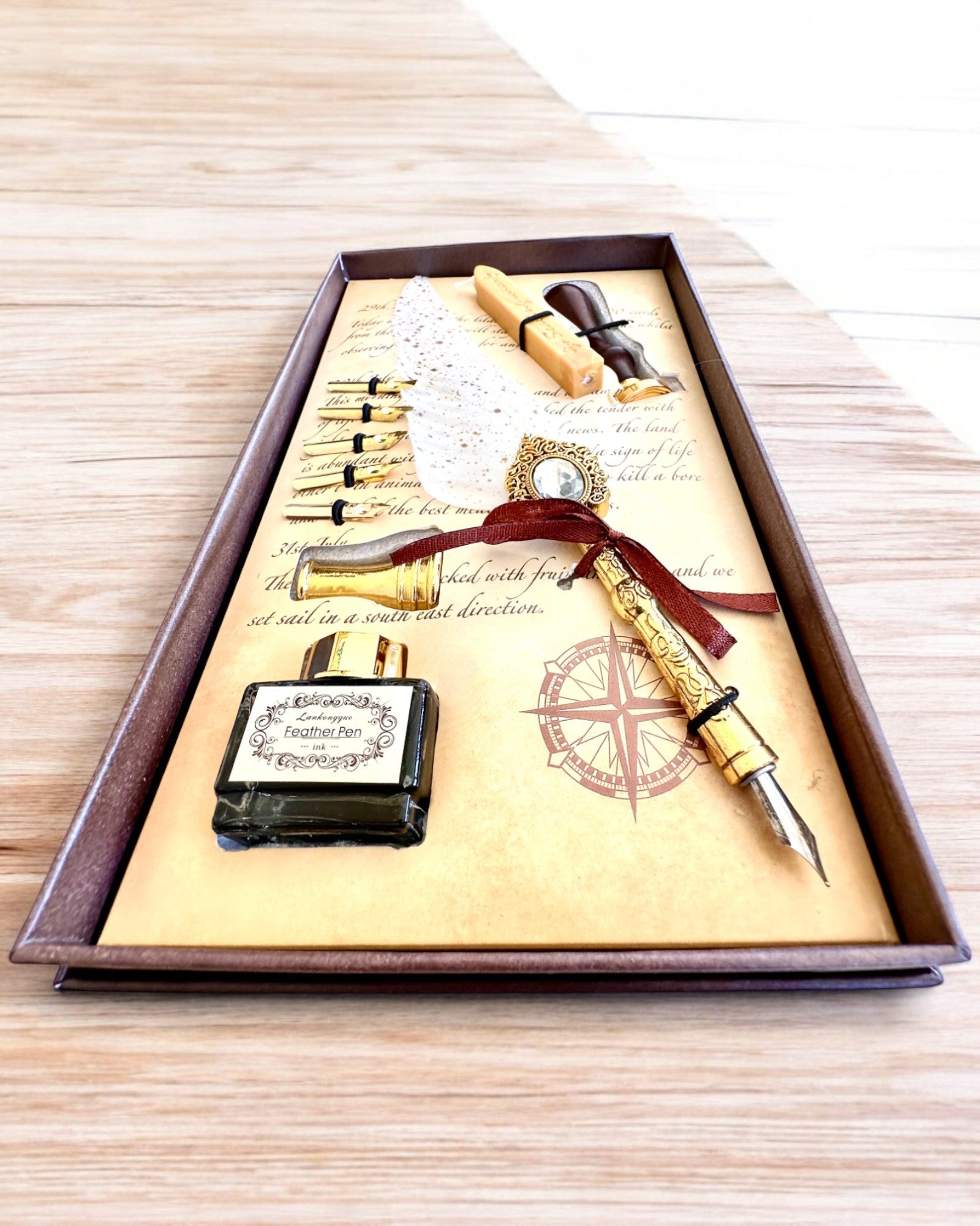Set Caligrafic „Eleganța în Practică” cu Opțiune de Gravare, pentru cadou. 2 variante de culoare disponibile