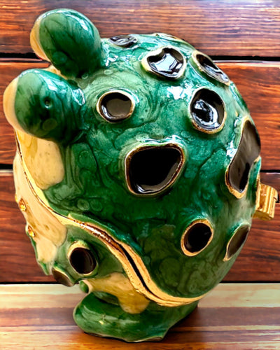 Cutie decorativă elegantă „Żabi Skarb” pentru cadou personalizat, cu opțiune de gravare