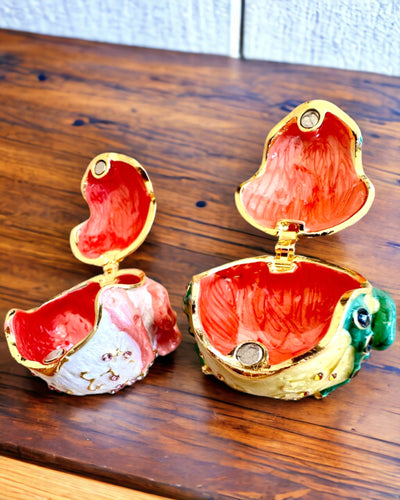 Cutie decorativă elegantă „Żabi Skarb” pentru cadou personalizat, cu opțiune de gravare