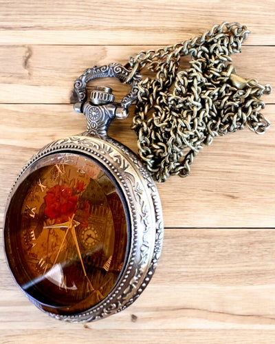 Ceas de buzunar "Vintage Charm" personalizare cu gravură pentru cadou