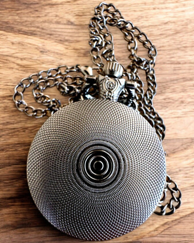 Ceas de buzunar „Róża Mroku” - oțel inoxidabil, cu opțiune de gravare pentru cadou