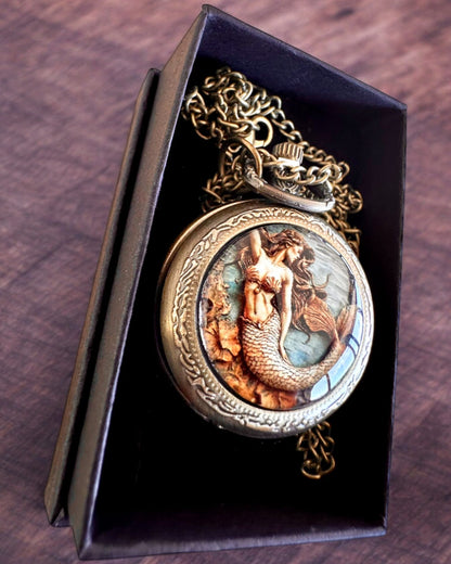 Ceas de buzunar „Syrena Tajemnic”, posibilitate de personalizare cu gravură pentru cadou
