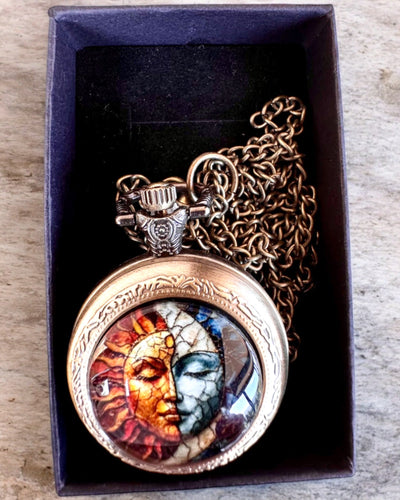 Ceas de buzunar elegant „Słoneczna Luminacja” cu posibilitate de gravare pentru cadou