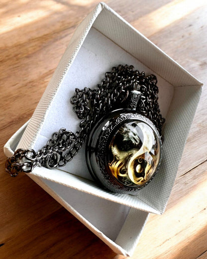 Ceas de buzunar „Cercul Dragonului 2” – un accesoriu elegant cu o notă de magie - personalizare cu gravură pentru cadou