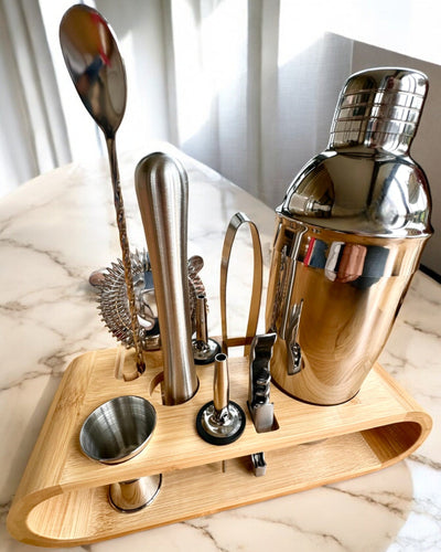 Set barman "MixMaster Pro", posibilitate de personalizare cu gravură pentru cadou