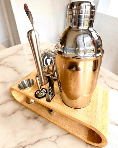 Set barman "MixMaster Pro", posibilitate de personalizare cu gravură pentru cadou