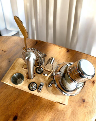 Set barman "MixMaster Pro", posibilitate de personalizare cu gravură pentru cadou