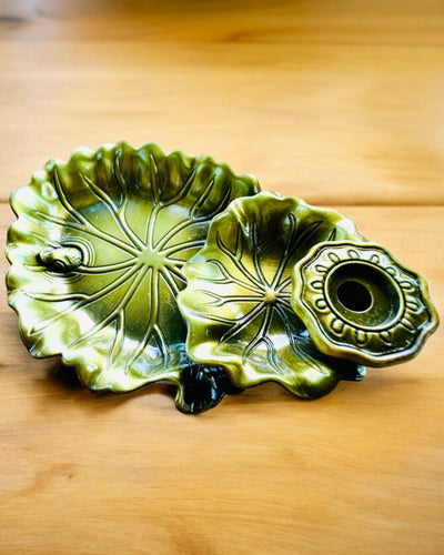 Elegancki Metalowy Uchwyt Na Kadzidło Liść Lotosu - 4 warianty do wyboru, możliwość personalizacji grawerem na prezent