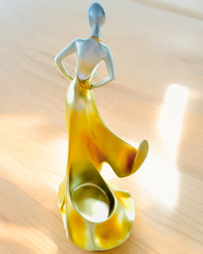 Suport Elegant pentru Sticlă - Statuia Doamnei - personalizare cu gravură, 2 variante la alegere