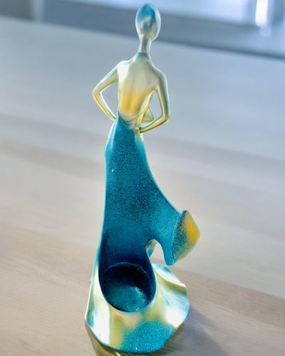 Suport Elegant pentru Sticlă - Statuia Doamnei - personalizare cu gravură, 2 variante la alegere