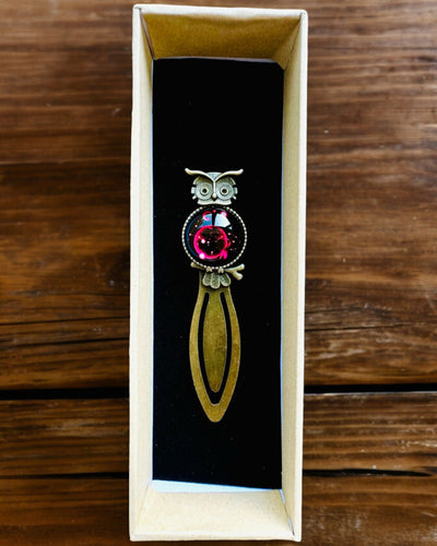 Semn de carte „Bufniță cu constelații” - 12 variante la alegere, personalizare cu gravură