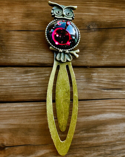 Semn de carte „Bufniță cu constelații” - 12 variante la alegere, personalizare cu gravură