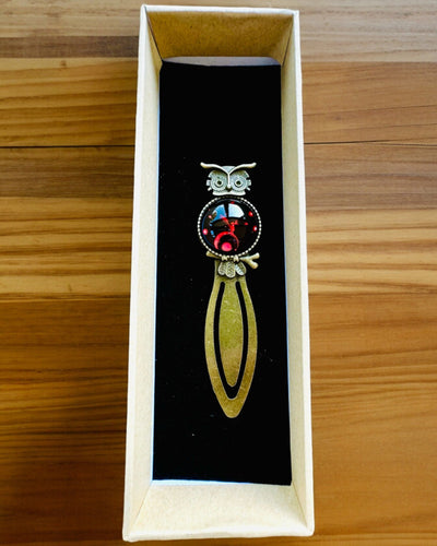 Semn de carte „Bufniță cu constelații” - 12 variante la alegere, personalizare cu gravură