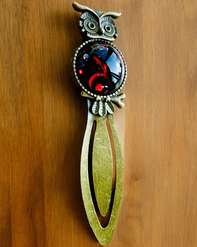 Semn de carte „Bufniță cu constelații” - 12 variante la alegere, personalizare cu gravură