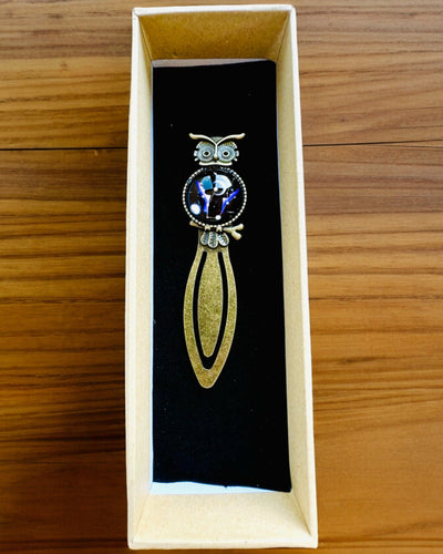 Semn de carte „Bufniță cu constelații” - 12 variante la alegere, personalizare cu gravură