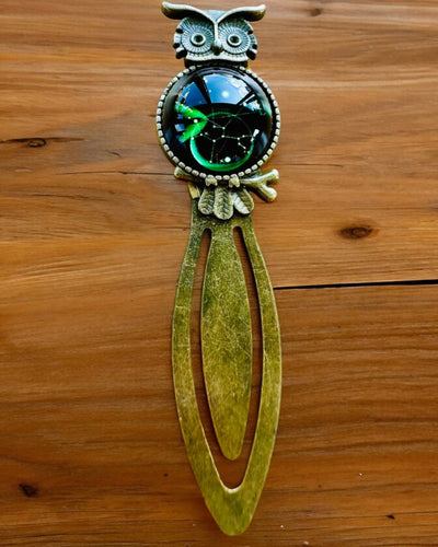 Semn de carte „Bufniță cu constelații” - 12 variante la alegere, personalizare cu gravură