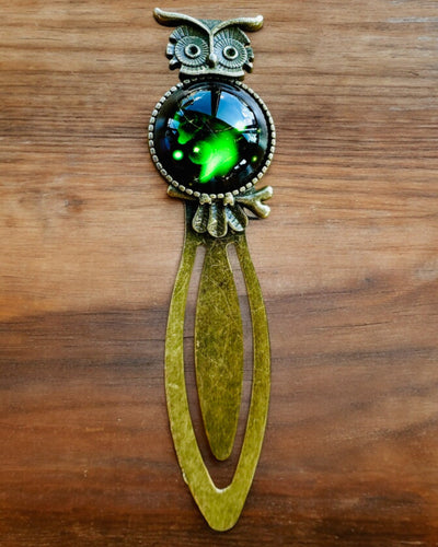 Semn de carte „Bufniță cu constelații” - 12 variante la alegere, personalizare cu gravură